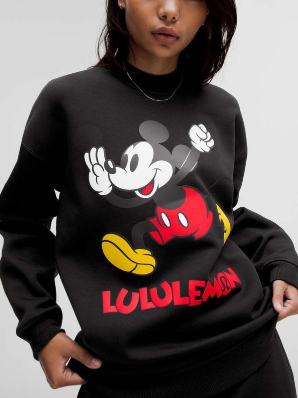 Disney x Lululemon Fleece Oversized Pullover in black